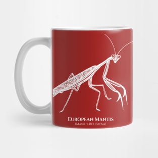 European Praying Mantis with Common and Scientific Names Mug